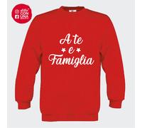 Felpa senza Cappuccio da Bambino "A te e Famiglia Natale" Tg da 3 a 14 Anni
