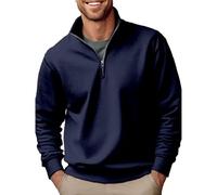 Felpa Senza Cappuccio Felpa Uomo con Mezza Zip a Maniche Lunghe con Collo Alto Felpe da Lavoro Maglie Hoodies Sweatshirt Pullover Tops Felpa da Uomo, Felpa Senza Cappuccio Classica