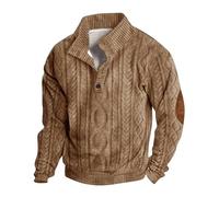 Felpa Senza Cappuccio Uomo Cotone Taglie Forti Maglia Classic Giacchina Stampa Elegante Casual Autunno Inverno Abbigliamento Calda Comodi Jacket Larghi Sportivo Sweatshirt Leggeri alla Moda