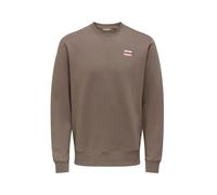 Felpa senza Cappuccio Uomo Only & Sons Onsdawson Reg Crew Vd Falcon Marrone