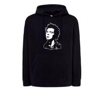 Felpa Sid Vicious punk nera girocollo e con cappuccio musica bassista pistols