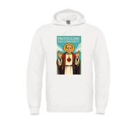 Felpa simpatica SAN SILVIO BERLUSCONI "Proteggimi dai Comunisti" Idea regalo