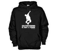 Felpa Skateboarding Q01 Is Not a Crime Skate Park Free Style hoodie Cotone