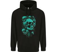Felpa Skull Time Gothic Heavy Metal Rock Music Biker Uomo
