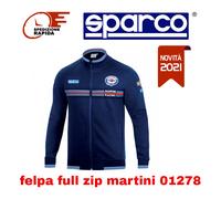 FELPA SPARCO FULL ZIP mod. MARTINI RACING - novità 2021 - mis. L - BLU MARINE