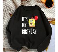 Felpa SpongeBob Birthday Limited Edition | Dai vita all'atmosfera da festa! Punti salienti del design: SpongeBob con un cappello da compleanno, un palloncino rosso in mano e un ampio sorriso: così car