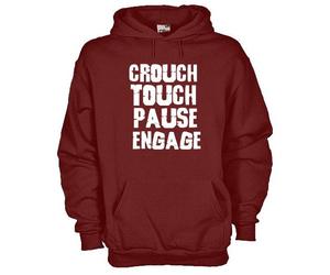 Felpa Sport KQ22 Crouch Touch Pause Engage Rugby Mischia Placcaggio