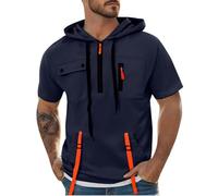 Felpa sportiva da uomo oversize con zip a quarto tinta unita felpe con colletto alla coreana pullover maglione top con tasche maglione in cotone pullover felpa per escursioni all'aperto campeggio