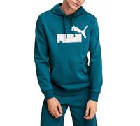 Felpa sportiva da uomo Puma in cotone con cappuccio, tirata sopra la testa