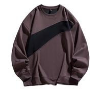 Felpa Sportiva Senza Cappuccio da Uomo,Comoda Uomo Outdoor Cappotto Sportivo Comodi Sweater Giacche Sportive Tinta Unita Invernale Lavoro Pullover per attività All'aperto