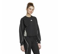 adidas Donna Stadium 3 Stripes Crew Sweatshirt, Black/off White, XL