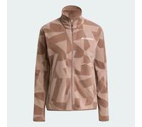 Felpa stampata con zip completa donna adidas Terrex Multi Marrone XS
