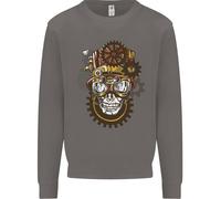 Felpa Steampunk Con Teschio Uomo
