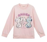 Felpa Stitch Bimba Bambina Cotone Rosa Originale Ufficiale Disney 6 8 10 anni
