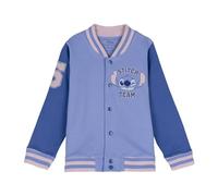 Felpa Stitch con Chiusura a Bottoni - Colore Blu e Rosa - Taglia 12 Anni - Realizzata in Poliestere Cotone 260 gsm - Stampa con Logo Stitch Team - Prodotto originale disegnato in Spagna, Azzuro e