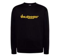 Felpa Stooges Iggy Pop band punk rock scritta Nera girocollo e con cappuccio