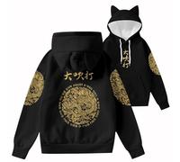 Felpa SUGA Album AGUST D 大吹打 Felpa Con Cappuccio Con Orecchie Di Gatto Top Unisex(Size:XXL)