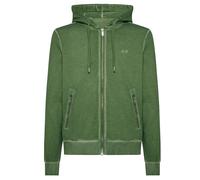 Felpa SUN68 F32155 Uomo full zip lavaggio stone cappuccio
