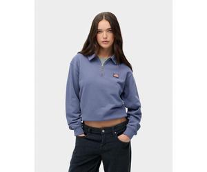 Felpa Superdry Athletic Collared Half Zip blu donna - XS