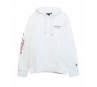 Superdry Sudadera con Capucha Felpa, Brilliant White, L Uomo
