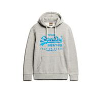 Felpa Superdry M2013704a Hoodie Uomo Misto Cotone Grigio