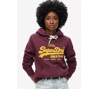 Felpa Superdry W2012135a Hoodie Donna Misto Cotone Bordeaux