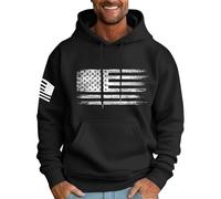 Felpa tattica da uomo con stampa bandiera USA, felpa militare per attività all'aperto, felpa tattica con cappuccio da uomo, felpa con cappuccio con design a bandiera, felpa tattica bordeaux da uomo,
