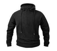 Felpa tattica da uomo in pile con cappuccio da uomo Shaker felpa con cappuccio mezza zip felpe a maniche lunghe felpa da caccia con colletto alla coreana felpe con cappuccio leggera calda felpa con