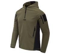Felpa Tattica Helikon-Tex Range Hoodie TopCool OD Green Nero Cappuccio