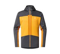 Felpa tecnica da uomo Haglöfs Roc Flash Mid Hood (magnetite/giallo sole) L