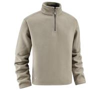 Felpa termica da uomo in pile con zip a un quarto di lunghezza, collo alto, maniche lunghe, calda, confortevole, per attività all'aperto, protezione dal freddo e resistenza al vento, cachi, L