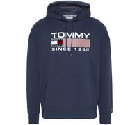 Tommy Jeans - Felpa Blu in Cotone Organico con Logo - - Sweatshirts & Hoodies - Uomo - Blu - M
