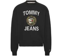 Felpa Casual Tommy Jeans Logo Cotone Nero