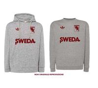 FELPA toro vintage anni 80 calcio con cappuccio o girocollo grigia torino retrò