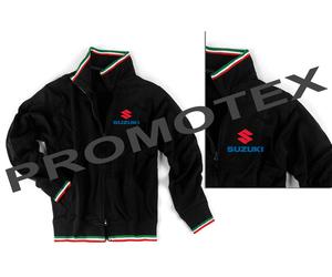 FELPA TRICOLORE SUZUKI CORSE LOGO stampato ITALIA NERO NERA racing