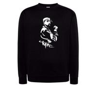 Felpa TUPAC SHAKUR nera rapper hip hop 2pac rap king con cappuccio o girocollo