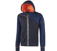 Felpa con cappuccio Jupiter taglia L blu arancione U-Power