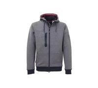 U-POWER | Felpa da lavoro TASTY, Full-Zip in Tessuto Jersey Scuba Elasticizzato, Cappuccio con Fettuccia Reflex, Tasche Frontali e Multimediale, Zip Doppio Cursore, 67% Poliestere 28% Rayon 5% Spandex