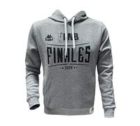 Felpa Ufficiale Ligue Nationale da Basket Lnb 2019 con Cappuccio, Unisex, Unisex, Pull_FINALES_LNB_19, Grigio, FR : 3XL (Taille Fabricant : 3XL)