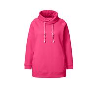 ULLA POPKEN Basic Sweatshirt Zweifarbige Kordel, Maglia di tuta Donna, Magenta Rosa, 54-56