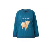 Felpa Ulla Popken da donna taglie forti Let it Snow paillettes girocollo