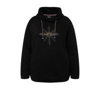 Felpa Ulla Popken da donna taglie forti stella di ghiaccio collo alto tasche