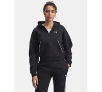 Felpa Under Armour cropped donna con mezza zip maglia con cappuccio casual sport