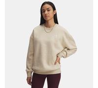 Felpa Under Armour Icon Fleece Oversized Crew da donna City Khaki Light Heather / Bianco XL