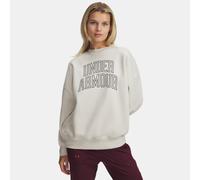 Felpa Under Armour Rival Fleece Varsity Oversized Crew da donna Summit Bianco / Nero XS