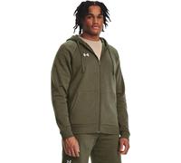 UNDER ARMOUR Giacca di felpa sportiva 'Rival' cachi / bianco, Taglia L