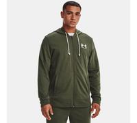 Under Armour Rival Terry Full Zip da uomo Marine OD Verde / Onyx Bianco M
