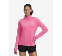 Felpa Under Armour Tech Half Zip Twist rosa donna - L