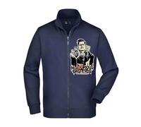 Felpa Unisex Full Zip - BASTARDI Senza Gloria - Super vestibilità Top qualità (IT, Testo, S, Regular, Regular, Bianco)