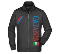 Felpa Unisex Full Zip - Città di Catania - Super vestibilità Top qualità (IT, Testo, S, Regular, Regular, Nero)